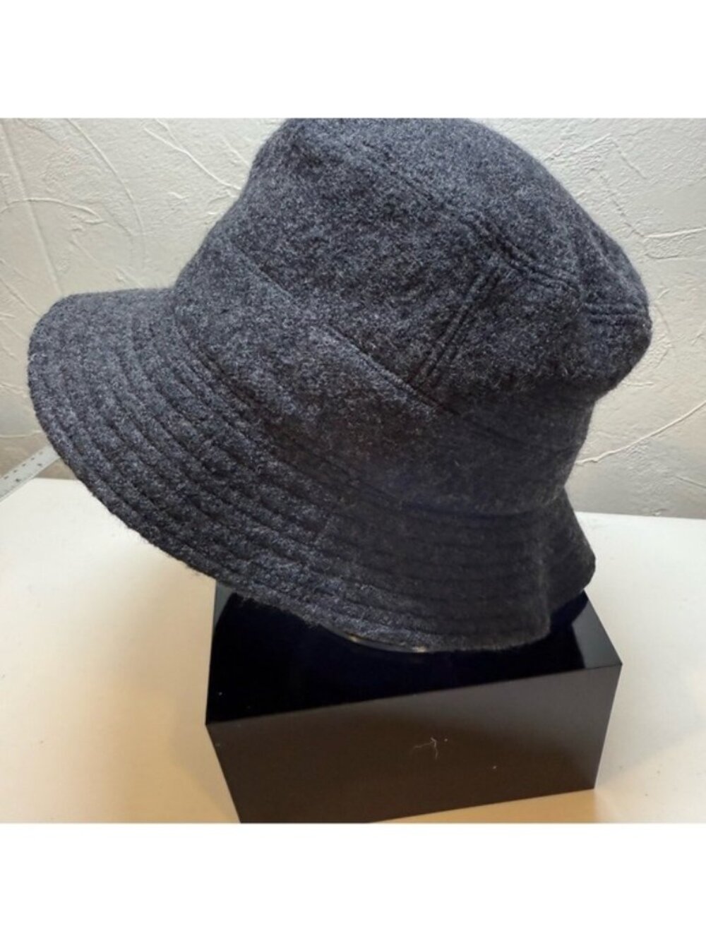 Vintage Banana Republic Made in Italy Wool Bucket Hat Charcoal Gray Felted S/M